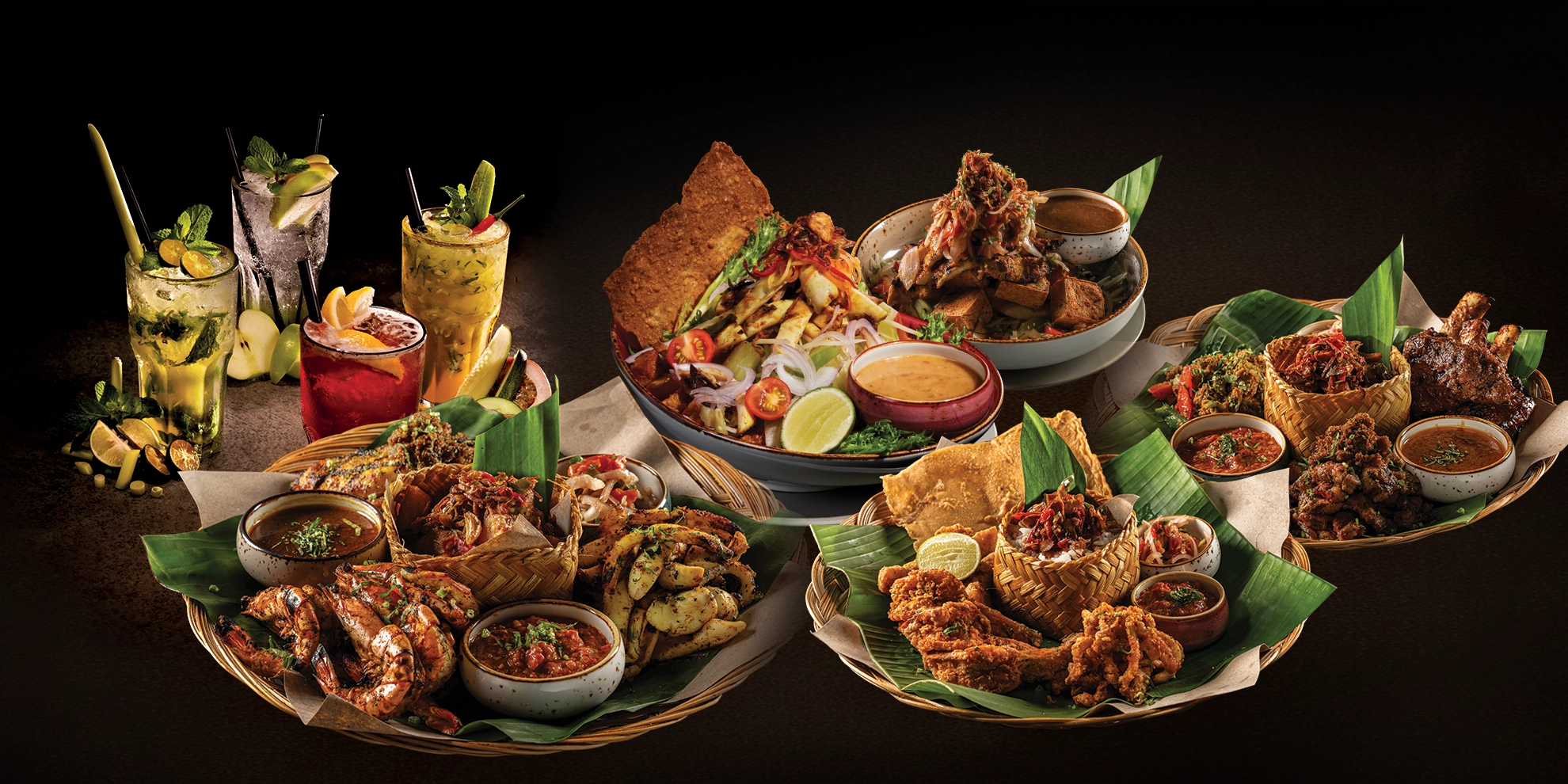 Signature Balinese dishes served at Ole-Ole Bali, Malaysia
